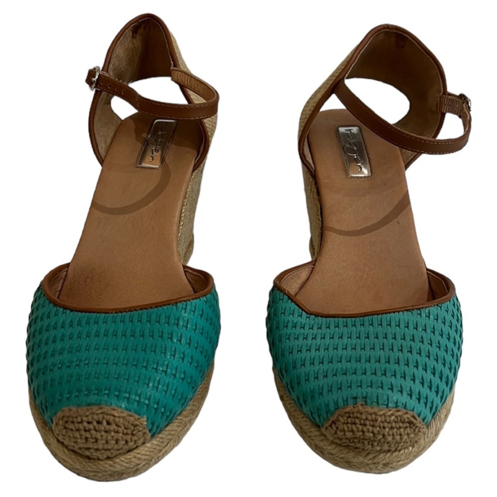 Halogen Aqua Espadrille Heeled Sandals Women’s Size 8.5